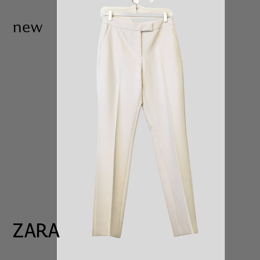 NEW ZARA Neutral Pants Trousers, Sz S